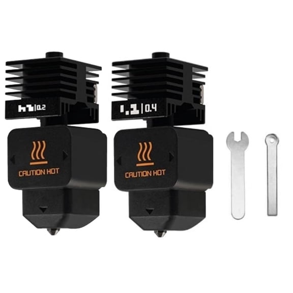 CATPAN 2PCS 0.4mm 0.2mm H2D/H2S/H2C/A1/A1 Mini Hotend Kit,All Metal Hardened Steel Nozzle Compatible with Bambu Lab H2D/H2S/H2C/A1/A1 Mini 3D Printer Extruder Hot End/Printhead