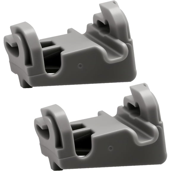 CATPAN 2PCS Dishwasher Lower Rack Holders Rack Fixing Clips Tine Row Clips Compatible with LG Dishwasher Replace#: MEG64438801 00611474