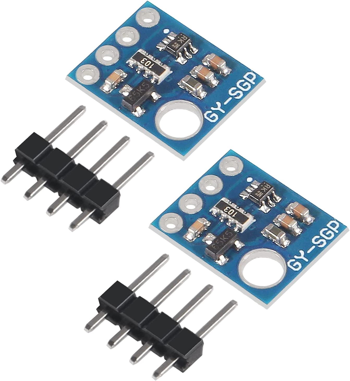 CATPAN 2PCS SGP30 Air Measurement Gas Sensor TVOC/eCO2 Air Quality Carbon Dioxide Detector to Replace CCS811 Carbon Dioxide CO2 VOCs Air Quality Gas Sensor Module for Arduino 2PCS
