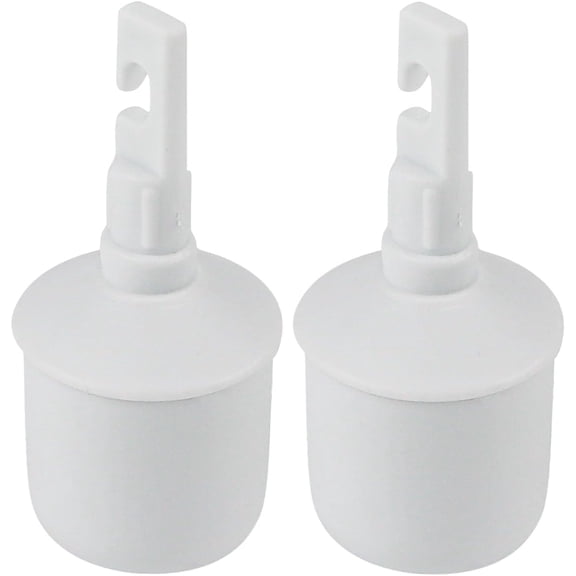 CATPAN 2PCS White Rolling Ball Cane Tip - Hook Type Replacement Accessory for Blind Walking Cane and Walking Stick