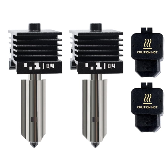 CATPAN 2Pcs 0.4mm P2S H2S H2D Hotend, Detachable Hardened Steel Nozzle Print Head Hotend Extruder Kit for Bambu Lab P2S/H2S/H2D/H2D Combo/A1/Mini 3D Printer Accessories