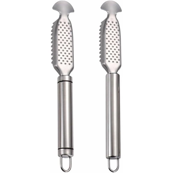 CATPAN 2pcs Fish Scale Planer Fish Peeler Tool Fish Scraper Tool Fish Scaler Fish Gripper Shrimp Peeler Fish Scale Remover Fish Tool Fish Scale Tile Japan Clean Stainless Steel