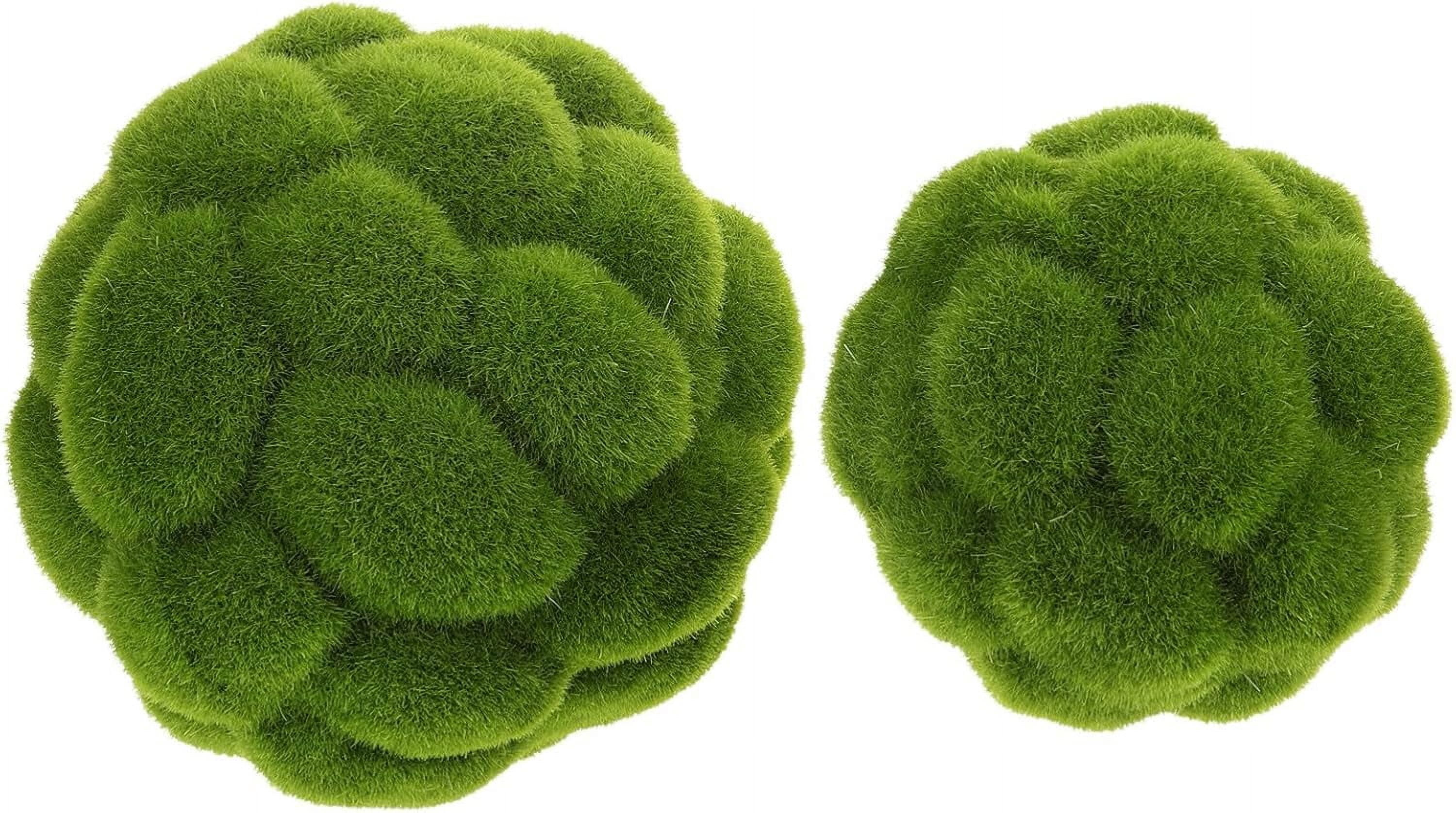 CATPAN 2pcs Green Moss Balls Decorative Balls Artificial Moss Balls for Table Decor Home Craft