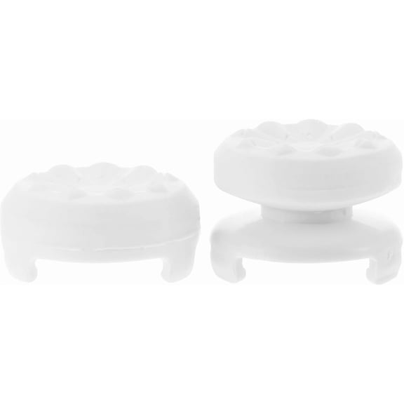CATPAN 2pcs Thumb Grips: FPS Gaming Joystick Caps with Non-Slip Grip - White Silicone Protective Stick Covers for Pro Controller