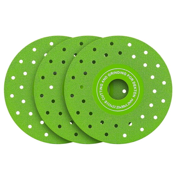 CATPAN 3PCS 115MM Vacuum Brazed Ultra-Thin Multi-Pore Flat Abrasive Sheet Disc for Porcelain Glass Ceramic Tile Granite Marble Diamond Saw Blade