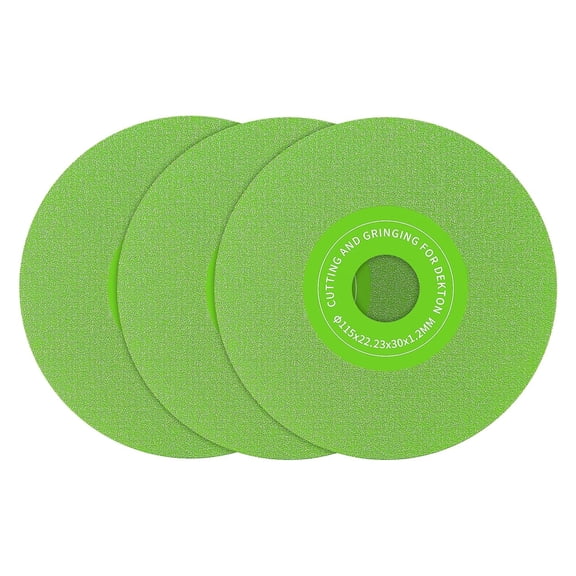 CATPAN 3PCS 4.5"(115 * 22.23mm) Diamond Grinding & Cutting Discs - Flat Angle Grinder Blades with 7/8" Arbor for Marble/Quartz/Ceramic/Glass