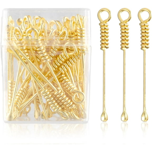 CATPAN 50Pcs Mini Spoon Tiny Shovel Set - Portable Powder Scoop for Spices, Salt, Sugar & Sand - Small Measuring Spoon with Hanging Hole