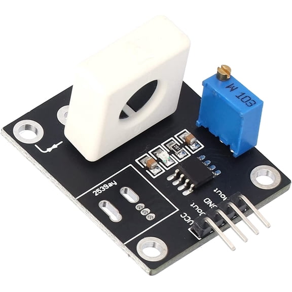 CATPAN 5V WCS1700 Detection Sensor Module,70A with Adjustable Short Circuit Overcurrent for LM393 Operational Amplifier,Adjustable threshold,Applicable to intelligent cars