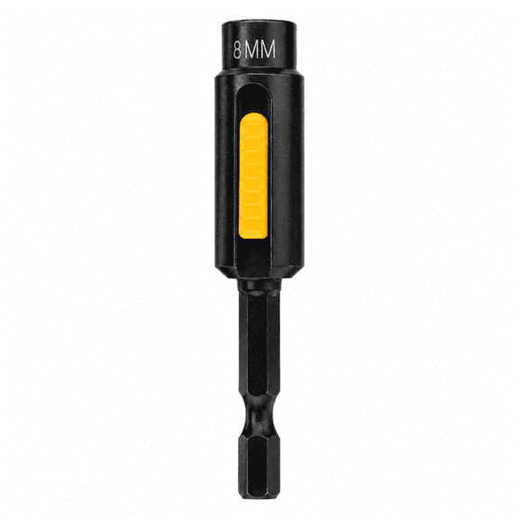 CATPAN 8mm Magnetic Nut Driver Bit, Cleanable Hex Socket Adapter with Debris-Ejecting Slider, 1/4 in Hex Shank, 74mm Length for Drill Drivers, Impact Drivers, and Bit Holders, 1 Pc