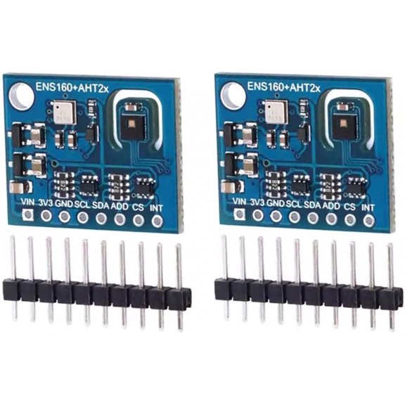 CATPAN Air quality monitoring sensor,Temperature and humidity sensor,ENS160+AHT21 CO2 CO2 eCO2 TVOC Air Quality and Temperature and Humidity Sensor Module,Fit for home and building automation(2pc)