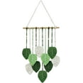 thumbnail image 1 of CATPAN Boho Wall Decor Tapestry for Bedroom: Handwoven Leaves Macrame Wall Hanging,Tassel Wall Tapestry for Fireplace, Bedroom, Living Room, Bathroom (green), 1 of 8