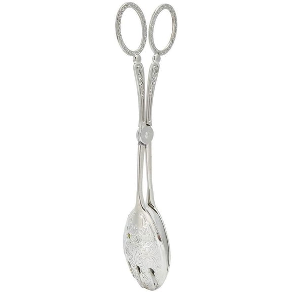 CATPAN Buffet Tongs,Zinc Alloy Salad Tong,Kitchen Tong ,Serving Non-slip Cooking Tongs, Ideal for a variety of dishes,Easy to Clean and Maintain(Sliver)