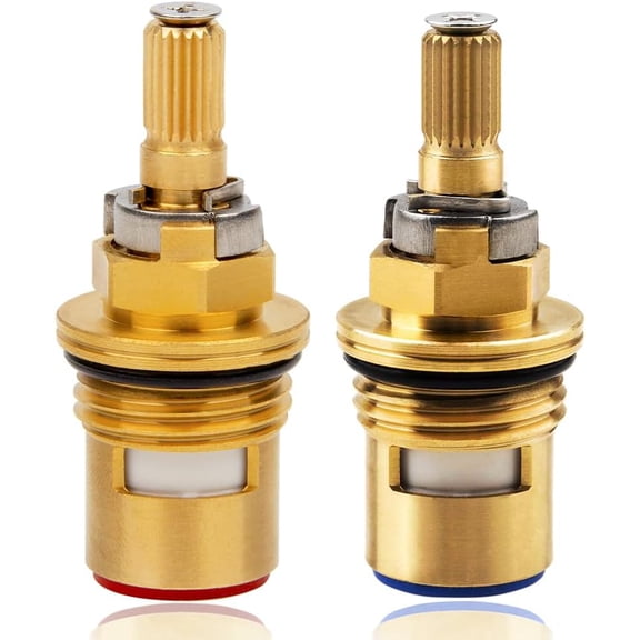 CATPAN Cartridge for Kohler K-GP77005-RP & K-GP77006-RP Faucet Ceramic Valve, Hot and Cold Faucet Cartridge Replacement Parts, 2 Pack Ceramic Valve Replacement - Brass