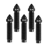 CATPAN Centauri Carbon Nozzle Kit Set 2Pcs 0.4mm 2Pcs 0.6mm 1Pcs 0.8mm Hardened Steel Nozzles Extruder Hotend Nozzle for Elegoo Centauri Carbon, Centauri Carbon 2, CC 2