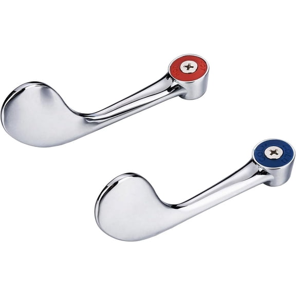 CATPAN Commercial Faucet Parts Faucet Handle Replacement Kit - 2 Pack Wrist Blade Handles Lever Handles for Industrial, Restaurant, Commercial Sink Faucet, 0.43" Round Stem Hole