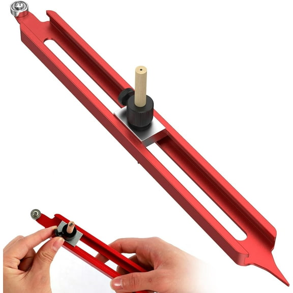 CATPAN Contour Gauge Scribe Tool, Precise Profile Scribing Ruler with Adjustable Pencil Holder, Aluminum Alloy Woodworking Edge Corner Measuring Profile Duplicator Contour Gauge for Tiles Carpenter