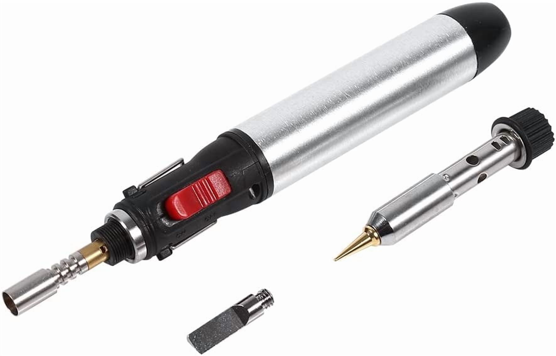 CATPAN Cordless Butane Soldering Iron, Gas Welding Heat Pen Torch Mini Cooking Blower Temperature Tool Professional Portable Solder Kit Precision Electronics Jewelry Maintenance Vehicle Repairing