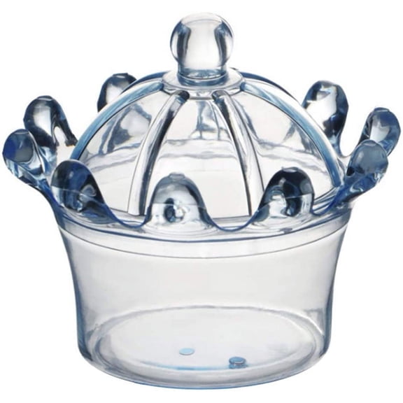 CATPAN Crown Shape Candy Boxes - 12PCS Wedding Favor Party Plastic Candy Gift Box (Blue)