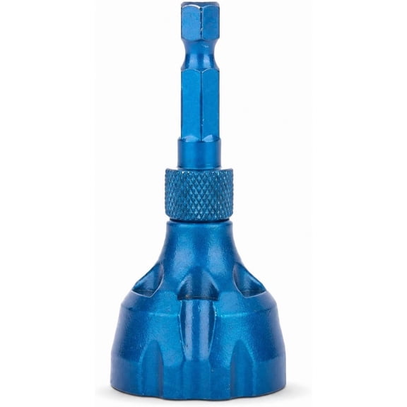 CATPAN Deburring External Chamfer Tool, 1/4 in Hex Shank Rotary Deburring Tool with Tungsten steel Blade for Removing Burrs from Steel Screws, Bolts and Fasteners, Blue