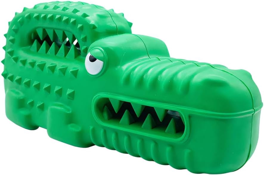 CATPAN Dog Chew Toy,Rubber Alligator Interactive Dog Toy for Puppies Small Medium Large Dogs Teething