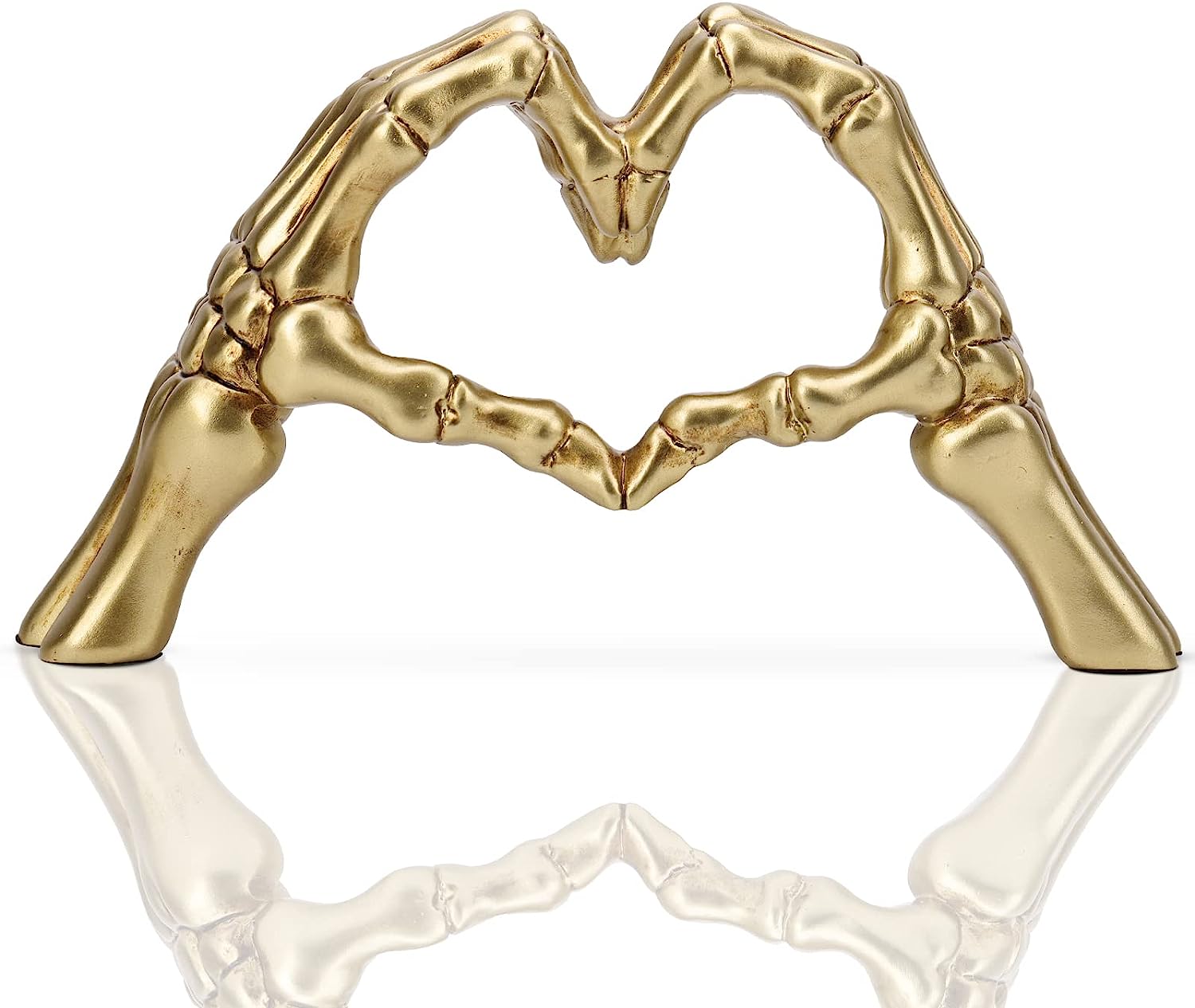 Hand Shape Decor CATPAN Gold Hand Gesture Desk Statues Love Ornaments,Skull Couple ...