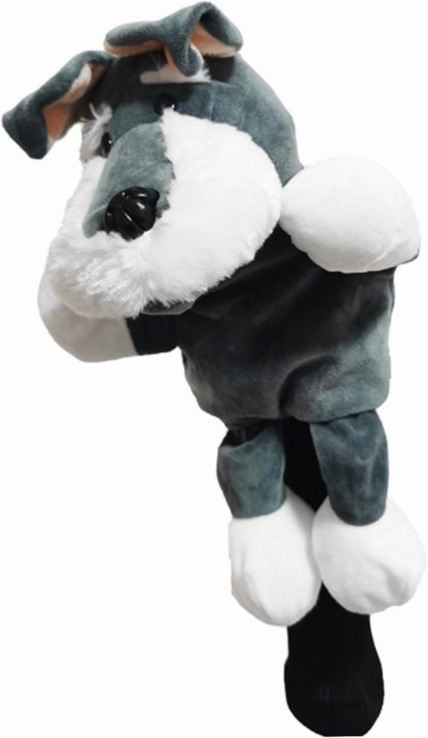 CATPAN Golf Club Head Cover Cute Schnauzer-Shaped Golf Head Covers Plush Driver Headcover Protective Decorative 16X6 Inch Golf Club Covers, Golf Gifts,Golf Club Covers