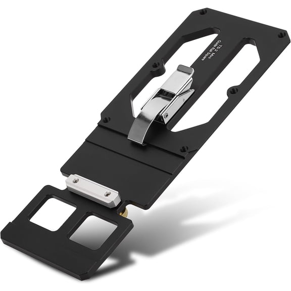 CATPAN Guide Rail Square Right Angle Positioning Plate, 90 Degree Track Saw Rail Square With Quick Clamp, Aluminum Alloy Guide Rail Accessory Compatible With Festool Makita Milwaukee Rails