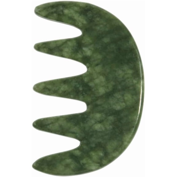 CATPAN Jade Stone Gua Sha Comb,Jade Massage Comb, Scalp Massager, Massage Tools for Scalp Head Hair,Facial Manual Scalp Massagers, Like Scalp Massager Comb