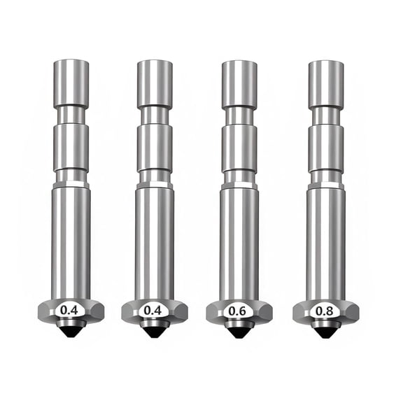 CATPAN Kobra 3 Max Nozzle 0.4/0.6/0.8MM, Integrated Quick Swap Hardened Steel Nozzle High Flow High Speed Hot End Spray Nozzle for Anycubic Kobra 3 Max 3D Printer,4PCS