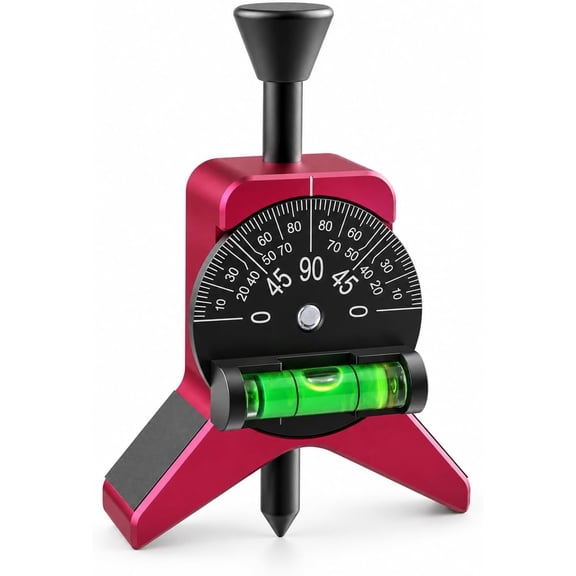 CATPAN Magnetic Pipe Center Finder with 90 Degree Dial and Bubble Level, Y-Shaped Pipe Marking Tool with Center Punch and Magnetic Legs for Welding, Fabrication, Layout, 4.8 x 2.75 in