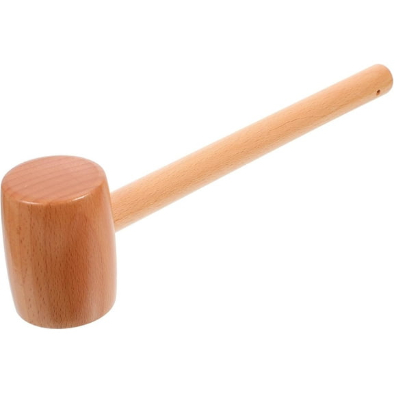 CATPAN Mini Wooden Hammer Wood Meat Mallet Tenderizer Pounder for Kitchen Crab Lobster Seafood Cracking Beef Chicken Marinating Prep Tool Cute Beating Gavel for Breakable Chocolate Heart