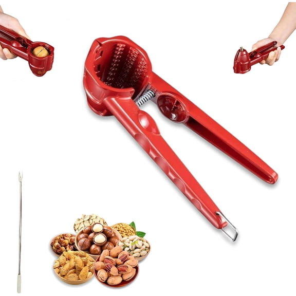 CATPAN Multifunction Nutcracker With Non Slip Handle, 2026 New Nutcracker Tool Heavy Duty Pecan Walnut, Autonomous Rebound, Aluminum Alloy Material, For Walnut Nuts Chestnut (1)