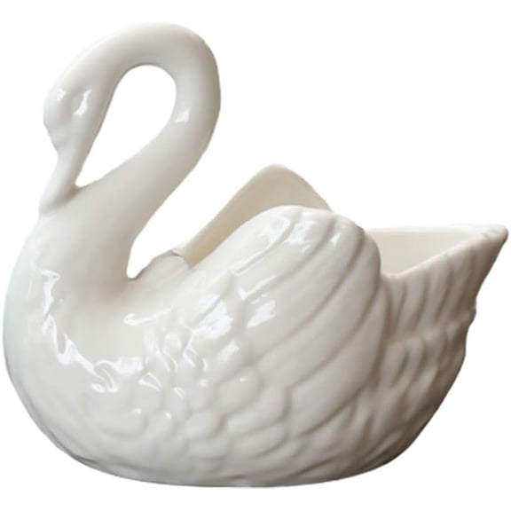 CATPAN Outdoor Decor Plant Pot Swan Plant Window Boxes Cute Flower Pot Animal Ceramic Succulent Planter Pots Flower Plant Containers Decor for Home Office Animal Pots Home Decor
