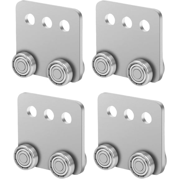 CATPAN P2950-EG 4 Wheel Trolley Assembly,Stable Welded Roller Trolley for Unistrut Trolley 1-5/8" Wide and All 1-5/8" or Taller Strut Channel (4Pack)