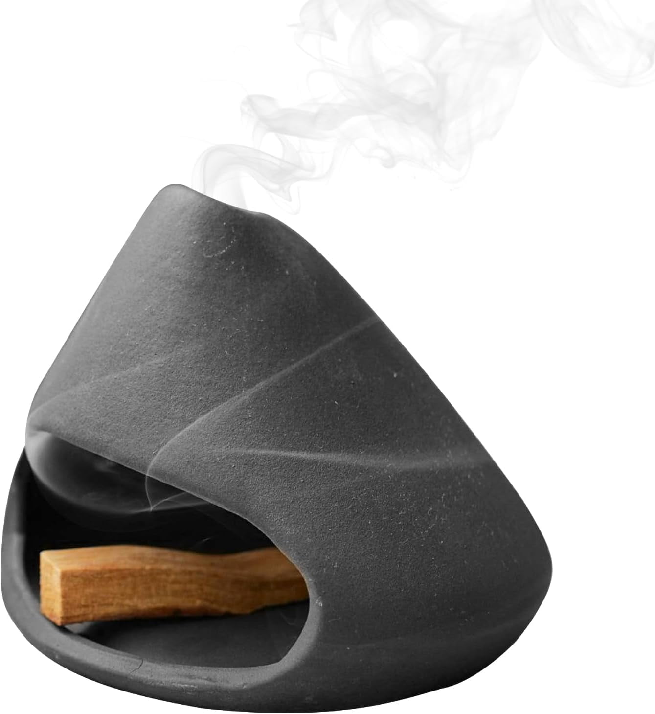 CATPAN Palo Santo Holder Ceramic Incense Burner Holder Sage Holder for Burning, Ash Catcher Mini Chiminea Unique Home Decor for Meditation/Yoga (Red)