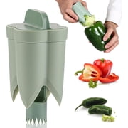 CATPAN Pepper Seed Corer Remover, 2026 Upgraded 2 in 1 Bell Pepper Cutter Pepper Porer Seed Remover Tool, Quickly Easily Cutting and Deseeding Bell Pepper Corer Tool for Vegetables Kitchen Gadget 1