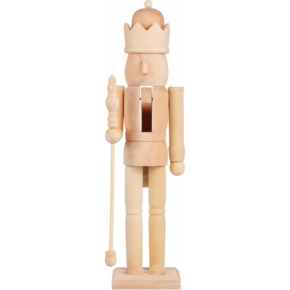 CATPAN Puppet King Soldier DIY Nutcracker Craft Toys Unpainted Nutcracker DIY Wooden Nutcracker DIY Blank Wood Nutcracker Puppet Nutcracker Painted Craft Unfinished Nutcracker