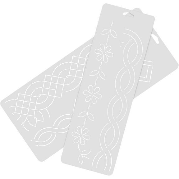 CATPAN Quilt Stencil 2Pcs Quilting Creations Stencils for Machine and Hand Quilting Quilt Plastic Stencils for Borders