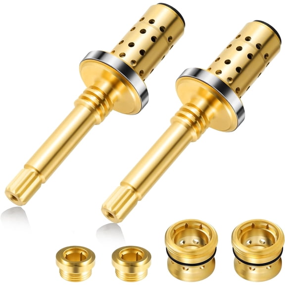 CATPAN Valve Rebuild Kit TA-10 Flow Control Spindle Assembly, TA-4 Hot and Cold Seats, Fix Tub/Shower Valve Leak, BrassReplacement for Symmons Temptrol Shower Valves2PCS