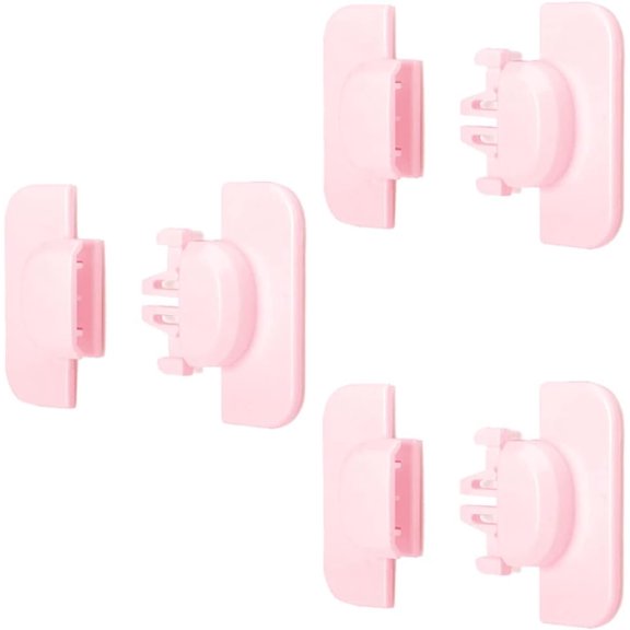 CATPAN Refrigerator Fridge Freezer Door Lock, Latch Catch Fridge Locks Safety Lock, Easy to Install and no Tools Need or Drill,Applicable to most refrigerators in the market,Pink (3Pcs/Set)