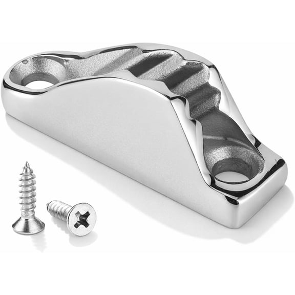 CATPAN Rope Cam Cleat, 316 Stainless Steel Rope Clam Cleat, Boat Clam Rope Line Clamp Jam Grip for Tensioning 6mm Boat Marine Yacht Ropes Ship Kayak Accessories Cleat Cleats for Boat