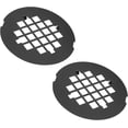 thumbnail image 1 of CATPAN Shower Drain Cover 4-1/4" OD, 2 Pcs 304 Stainless Steel Round Snap-in Shower Drain Strainer Grid Replacement Cover for Bathroom Floor Lawns Landscaped Walkways Patios, Black, 1 of 12