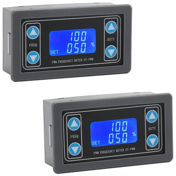 CATPAN Signal Generator, DC 3.3-30V Function Generator 5-30mA LCD Display PWM Pulse Frequency Duty Cycle Rectangular Wave Square Wave Signal Generator，Data auto storage（2PCS）