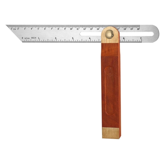 CATPAN Sliding T-Bevel Angle RulerStainless Steel with Hardwood Handle9.84 Inch Adjustable Angle Gauge T-Square for Woodworking and Machinist Use9.84 x 6.29 x 0.78 inches