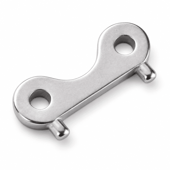 CATPAN Stainless Steel Box lid key, Compact 2-Hole Hardware Bracket with Positioning Pegs, Smooth Edge Metal Connector for Marine and General Hardware Use