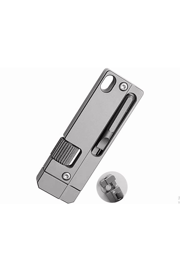 Titanium Keychain Wrench Mini EDC Adjustable Spanner with Screwdriver, Pocket Tool for Everyday Carry, Travel, Outdoor, Camping Stocking Stuffers For Men, Dads, and EDC Lovers