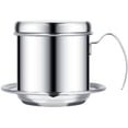 thumbnail image 1 of CATPAN Vietnamese Coffee Filter, Coffee Maker Dripper Filter Coffee Maker Indian Vietnamese Stainless Steel Drip Pot Portable Press Cup Manual Infuser for Office Home Kitchen Camping(silver), 1 of 10