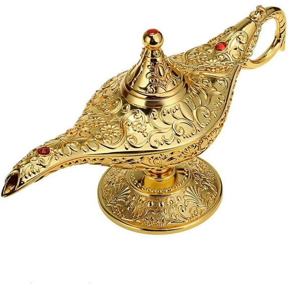 CATPAN Vintage Magical Legend Aladdin's Genie Lamp for Home /Wedding Table Decoration,Collectable Rare Classic Arabian Costume Props Lamp Pot &Gift for Party/Halloween/Birthday(Blue)