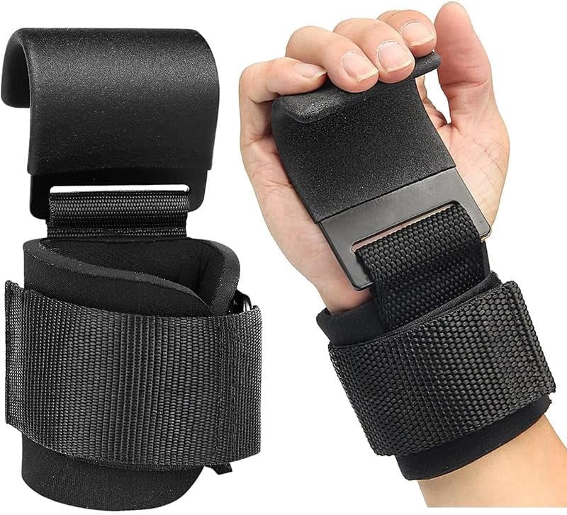 CATPAN Weight Lifting Hooks (Pair) Heavy Duty Power Wrist Straps Hand Grip Support for Men and Women, Deadlifts, Powerlifting, Pull Ups, Liftups, Shrugs - Premium Gym Gloves and Workout Equipment