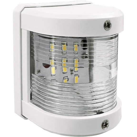 CATPAN White Stern LED Navigation Light ABS Anchor Signal Mast Light 225 IP66 Waterproof 1 Nautical Miles